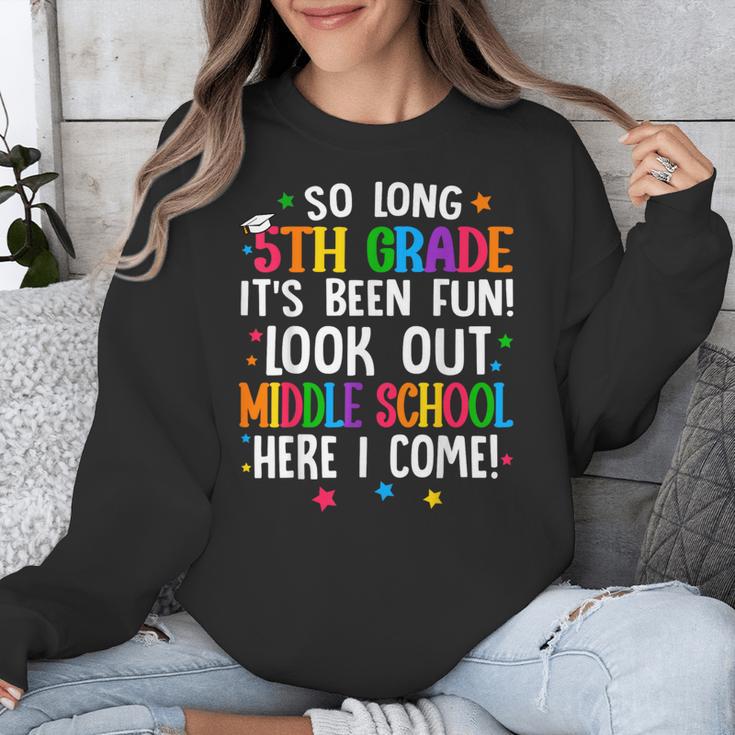 So Long 5th Grade Graduation Middle School Here I Come Kids Unisex Sweatshirt