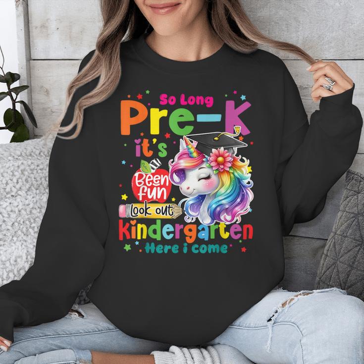 So Long Prek Pre-K Graduation Graduate Unicorn Kids Girls Unisex Sweatshirt