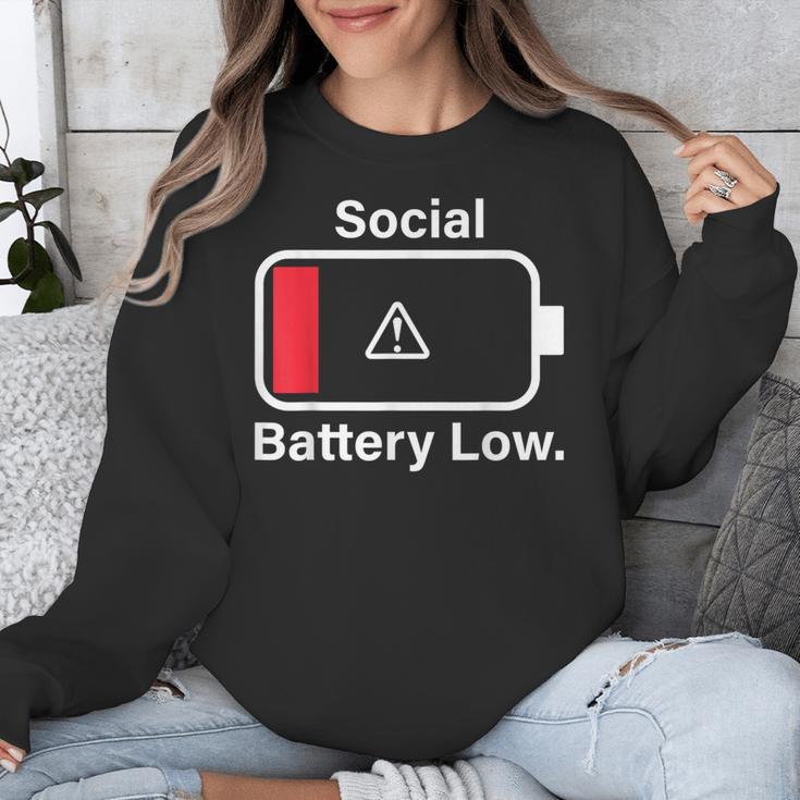 Social Battery Low Anti-Social Introvert Unisex Sweatshirt Social Battery Low Anti-Social Introvert Unisex Sweatshirt