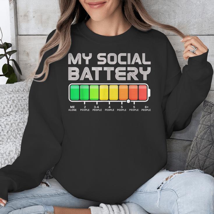 Social Battery Low Energy Antisocial Introvert Unisex Sweatshirt Social Battery Low Energy Antisocial Introvert Unisex Sweatshirt