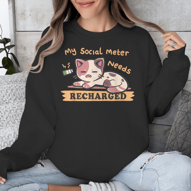 Social Meter Recharge Social Meter For Introverts Unisex Sweatshirt Social Meter Recharge Social Meter For Introverts Unisex Sweatshirt