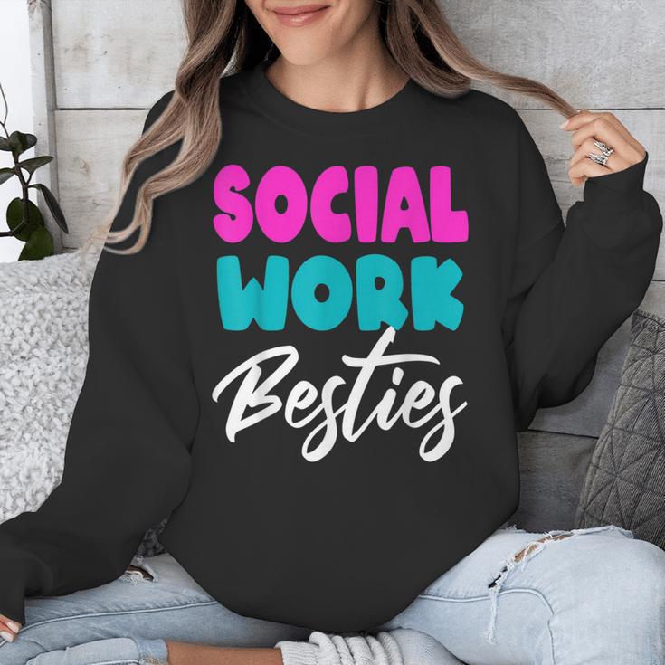 Social Worker Work Coworkers Best Friend Graduation MSW Unisex Sweatshirt