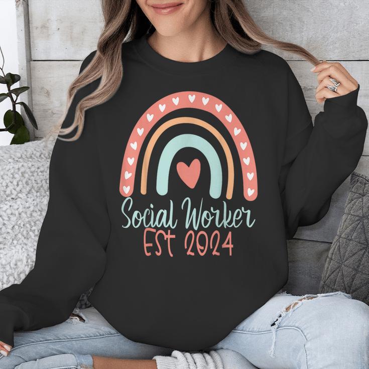 Social Worker Work MSW BSW Graduation 2024 Masters Degree Unisex Sweatshirt
