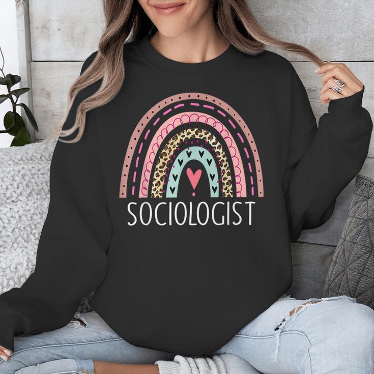 Sociologist Sociology Teacher Graduation Rainbow Unisex Sweatshirt