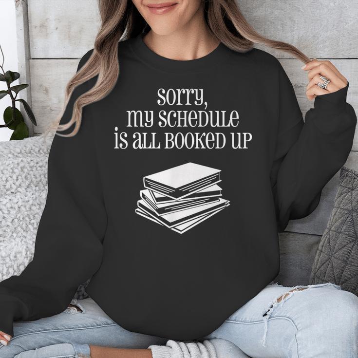 Sorry I'm All Booked Up Book Lover Librarian And Teacher Unisex Sweatshirt