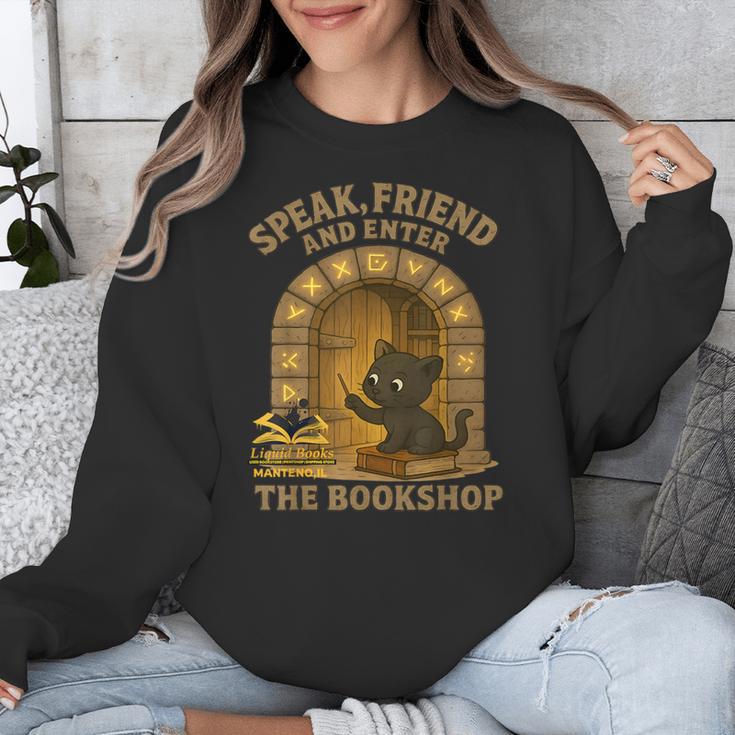 Speak Friend Enter Bookshop Magic Panther Unisex Sweatshirt