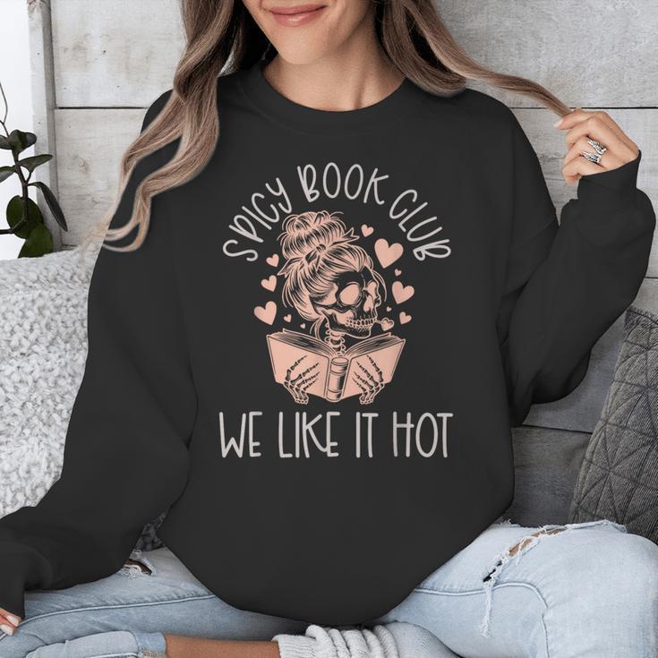 Spicy Book Club Dark Romance Reader Spicy Bookish Skeleton Unisex Sweatshirt Spicy Book Club Dark Romance Reader Spicy Bookish Skeleton Unisex Sweatshirt