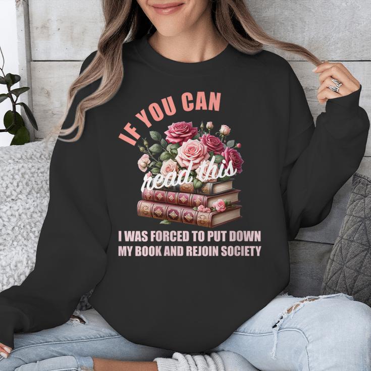 Spicy Book Lover Merch If You Can Read This Fairy Tales Now Unisex Sweatshirt