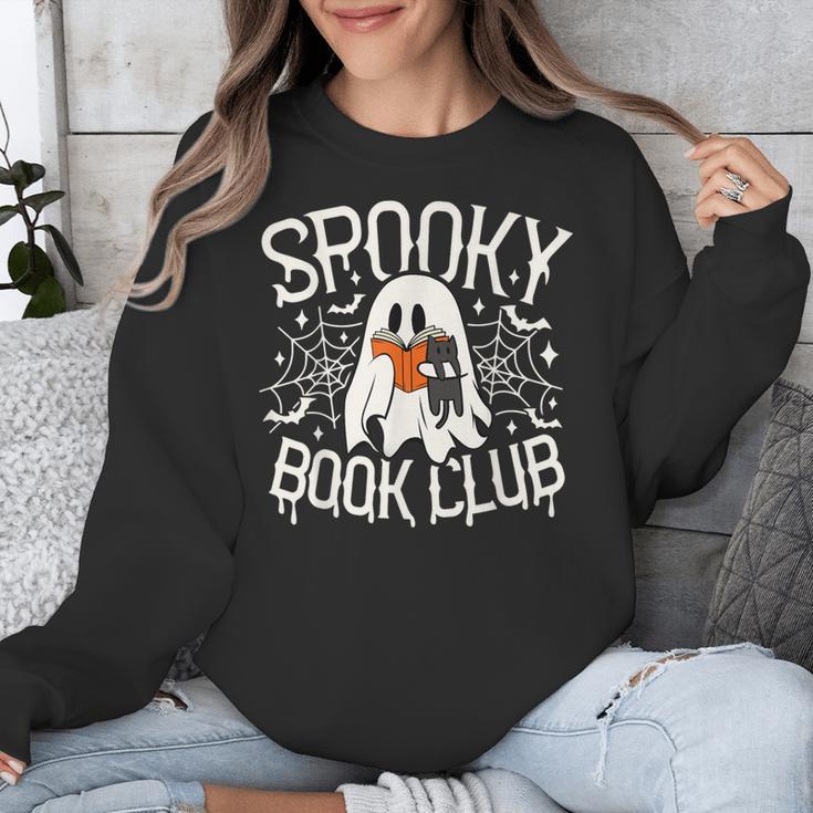 Spooky Book Club Cute Ghost Reading Book Halloween Costume Unisex Sweatshirt