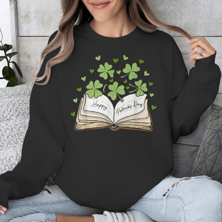 St Patricks Day Book Lover Librarian Reading Saint Pattys Unisex Sweatshirt