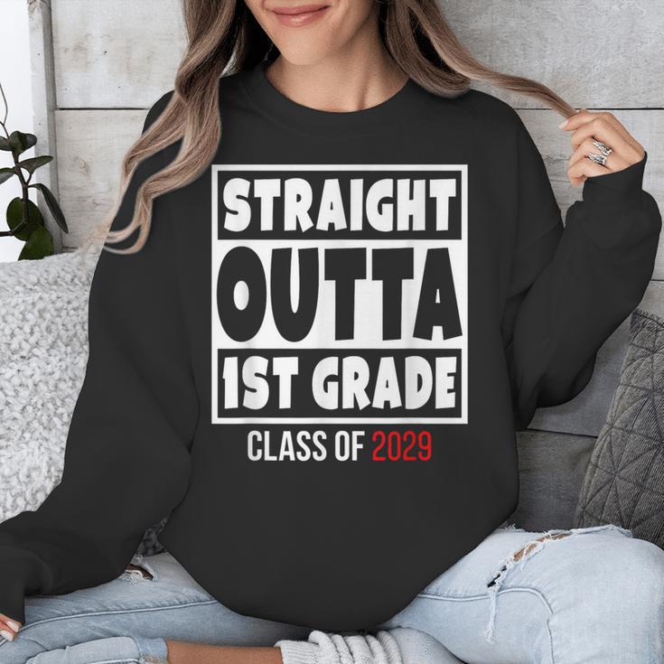 Straight Outta 1st Grade Class Of 2029 Shirt Graduation Unisex Sweatshirt