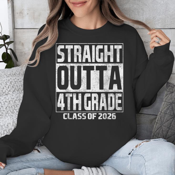 Straight Outta 4th Grade Graduation Class 2026 Fourth Grade Unisex Sweatshirt