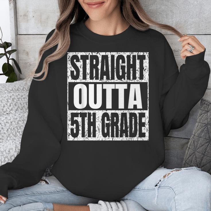 Straight Outta 5th Grade Graduation Motivational Unisex Sweatshirt