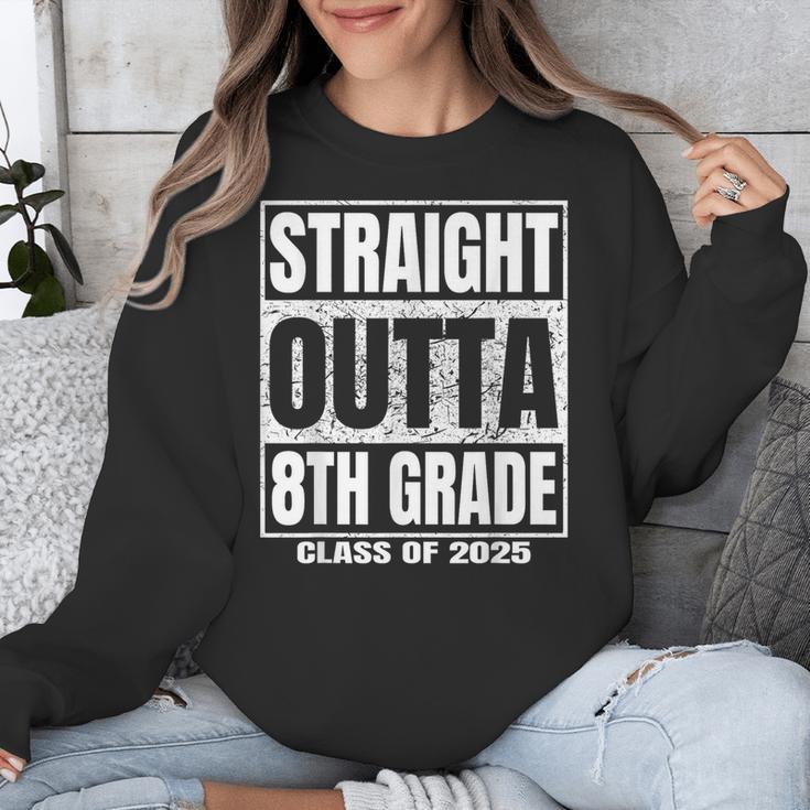 Straight Outta 8th Grade Graduation 2025 Eighth Grade Unisex Sweatshirt