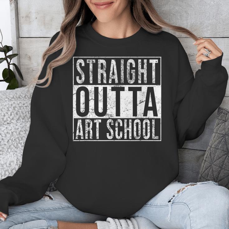 Straight Outta Art School Graduation Shirt Unisex Sweatshirt