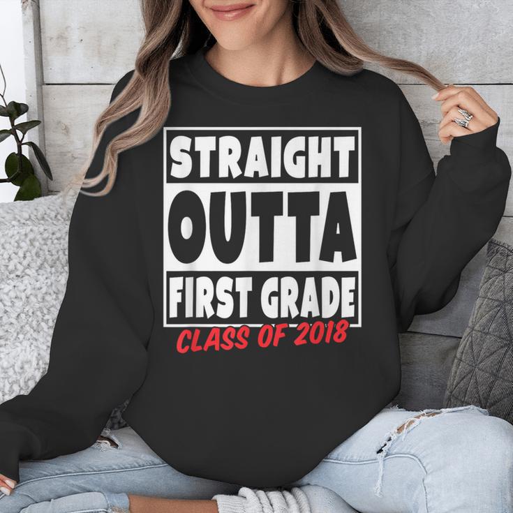 Straight Outta First Grade Class Of 2018 Graduation Unisex Sweatshirt