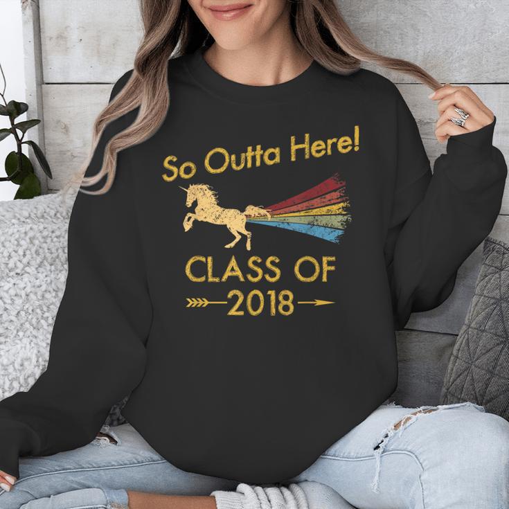 STRAIGHT OUTTA HIGH SCHOOL 2018 Grad Graduation Shirt Unisex Sweatshirt
