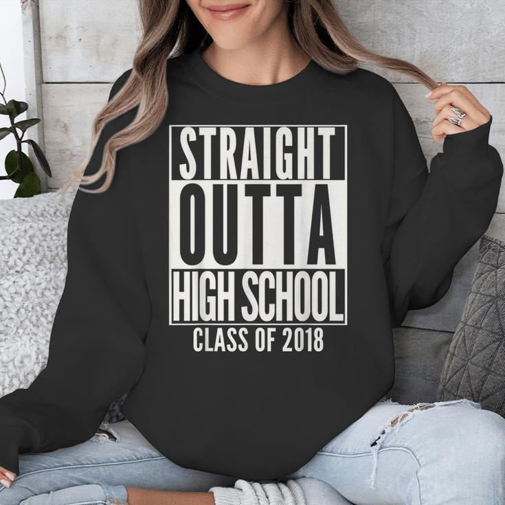 STRAIGHT OUTTA HIGH SCHOOL 2018 Grad Graduation Unisex Sweatshirt