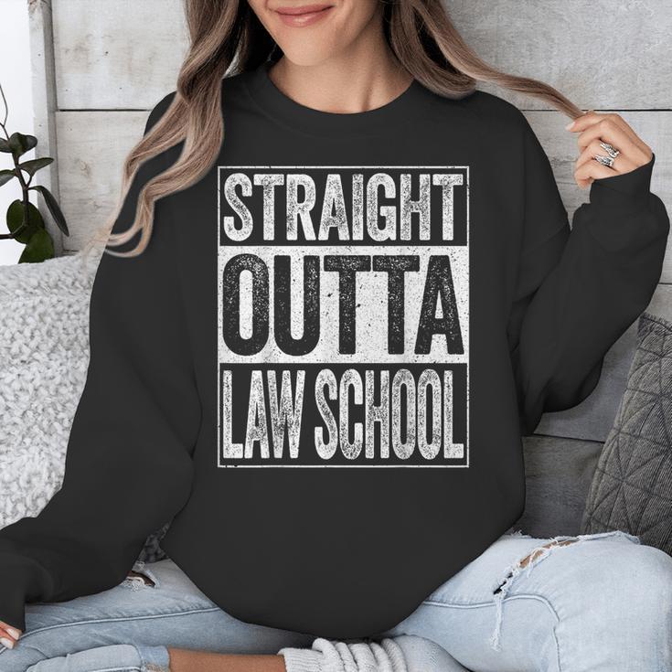 Straight Outta Law School Shirt Lawyer Graduation Unisex Sweatshirt