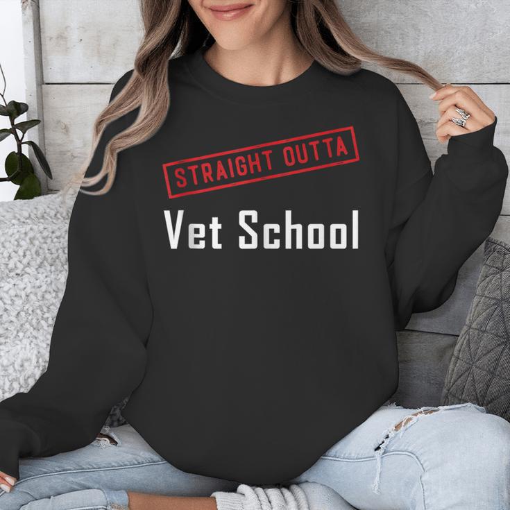 Straight Outta Vet School Graduation Veternarians I Survived Unisex Sweatshirt