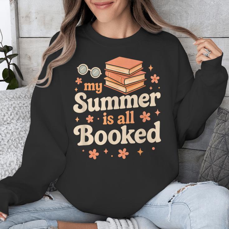 My Summer Is All Booked Book Lover Reading Vacation 2025 Unisex Sweatshirt