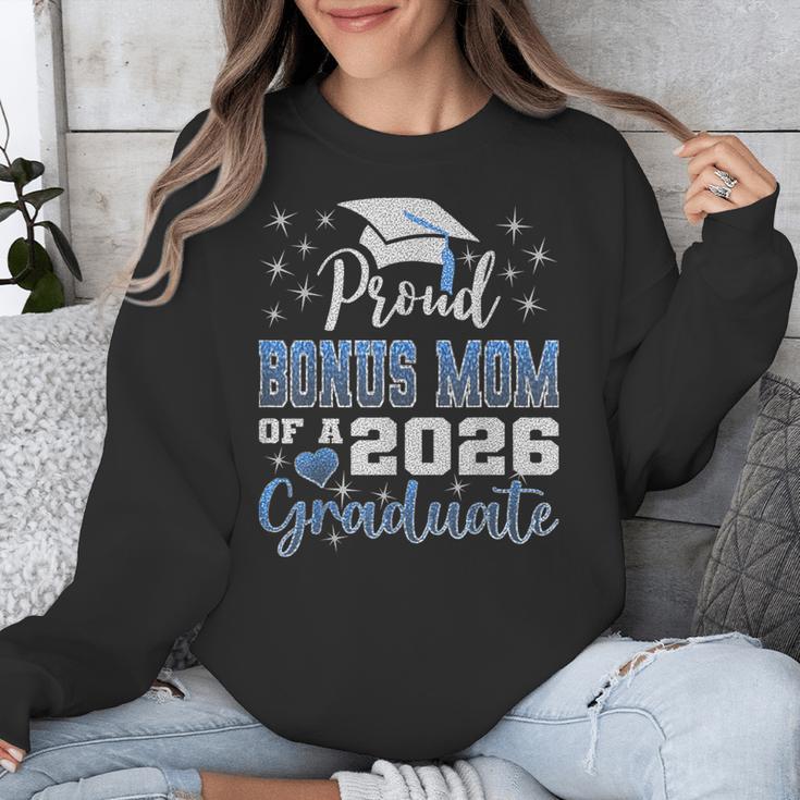 Super Proud Bonus Mom Of 2026 Graduate Graduation Family Unisex Sweatshirt