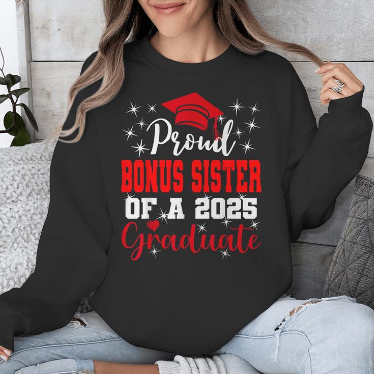 Super Proud Bonus Sister Of 2025 Graduate Graduation Family Unisex Sweatshirt