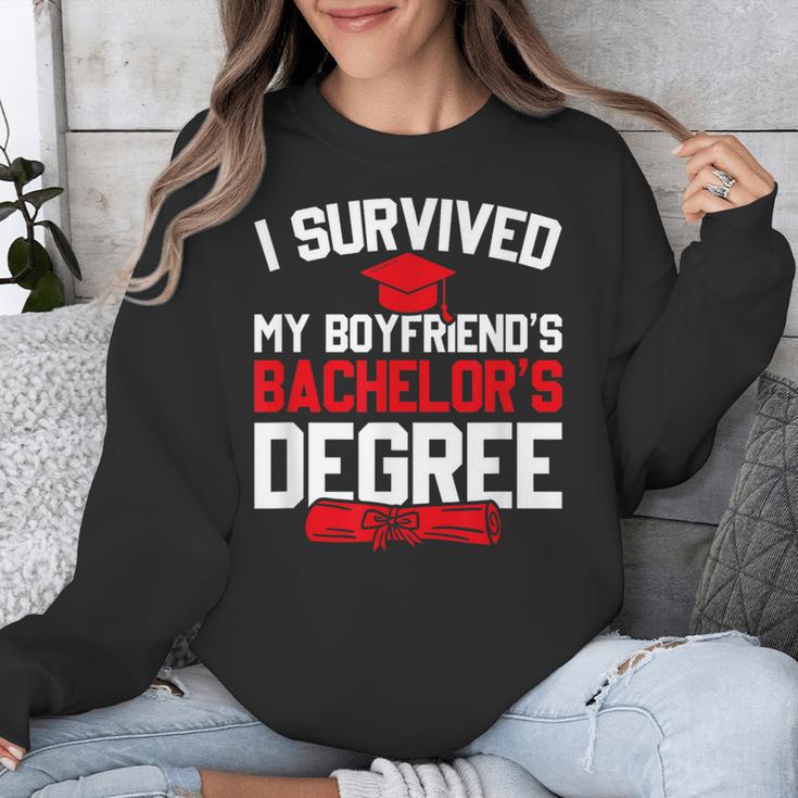 I Survived My Boyfriend's Bachelor's Degree Graduation Unisex Sweatshirt
