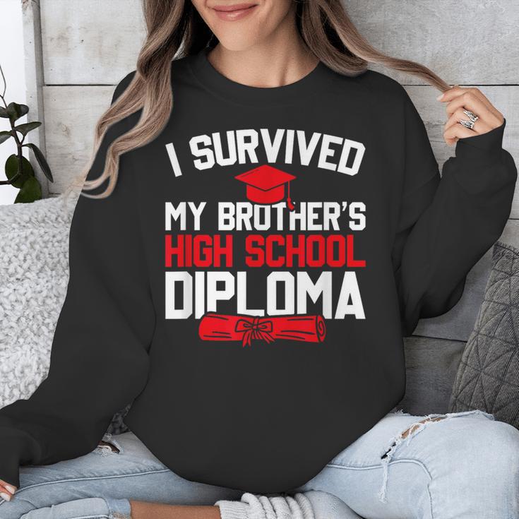 I Survived My Brother's High School Diploma Graduation Unisex Sweatshirt
