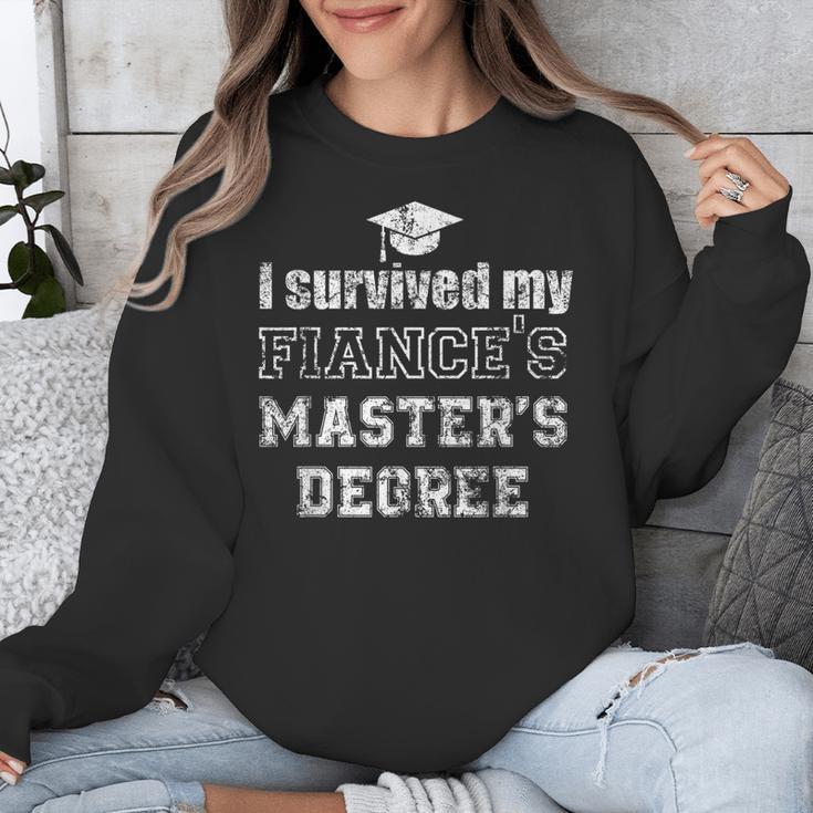 i Survived My Fiances Masters Degree Graduation Mastered It Unisex Sweatshirt