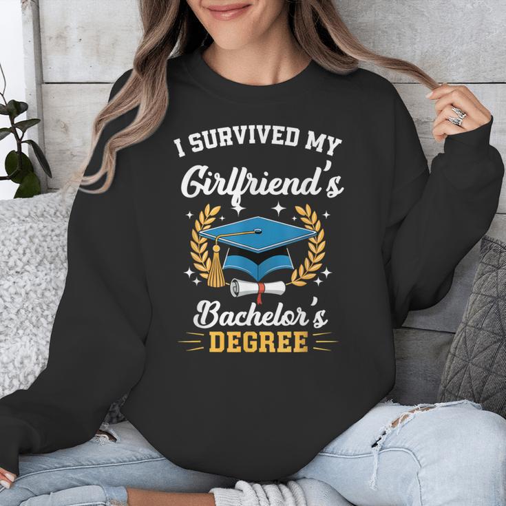 I Survived My Girlfriend's Bachelor's Degree Graduation Unisex Sweatshirt