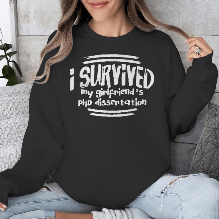 I Survived Girlfriends PhD Dissertation Doctorate Graduation Unisex Sweatshirt