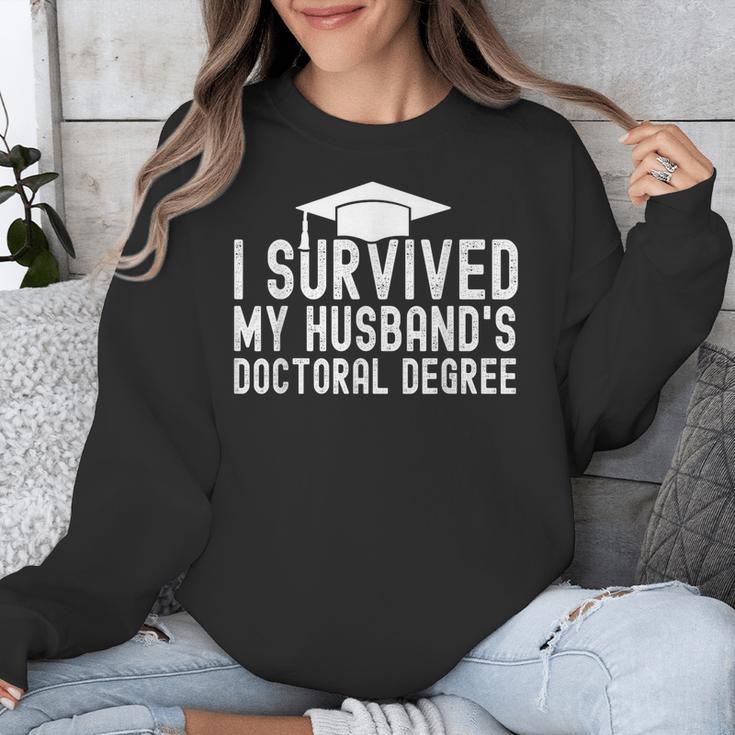 I Survived My Husband's Doctoral Degree Graduation Husband Unisex Sweatshirt
