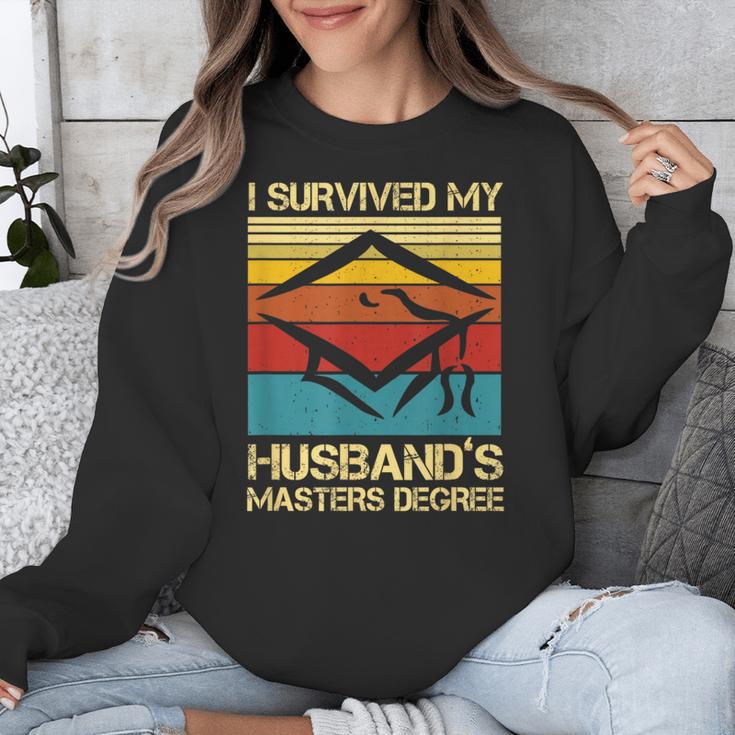 I Survived My Husband's Master's Degree Graduation Unisex Sweatshirt