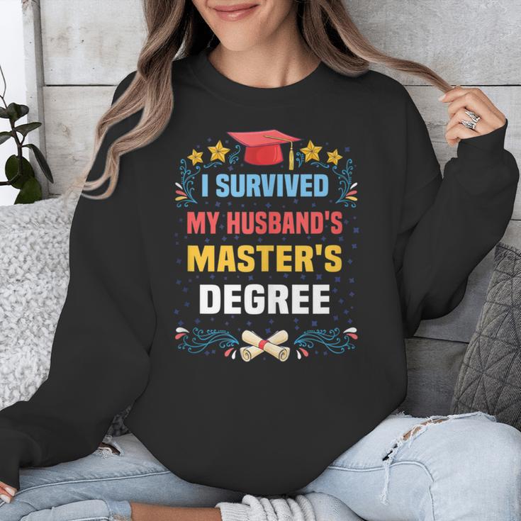 I Survived My Husband's Masters Degree Graduation Unisex Sweatshirt