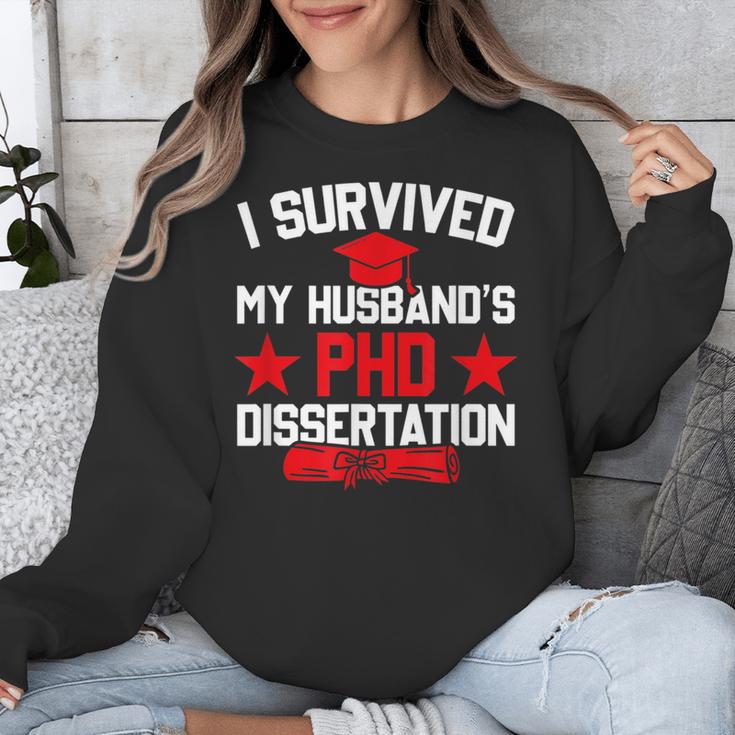 I Survived My Husband's PHD Dissertation Graduation Unisex Sweatshirt