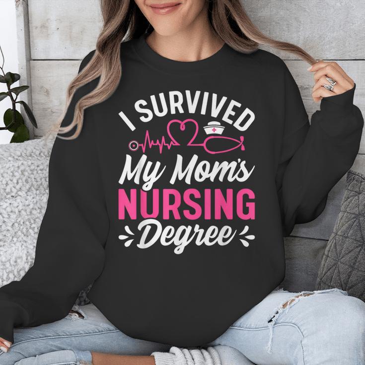 I Survived My Mom's Nursing Degree Nurse Graduation Unisex Sweatshirt