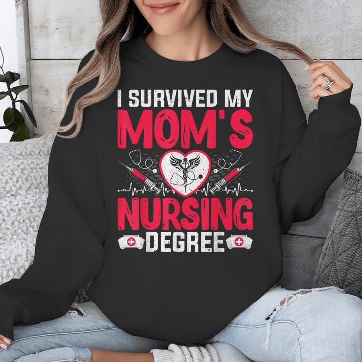 I Survived My Mom’s Nursing Degree Nurse Nursing Graduation Unisex Sweatshirt