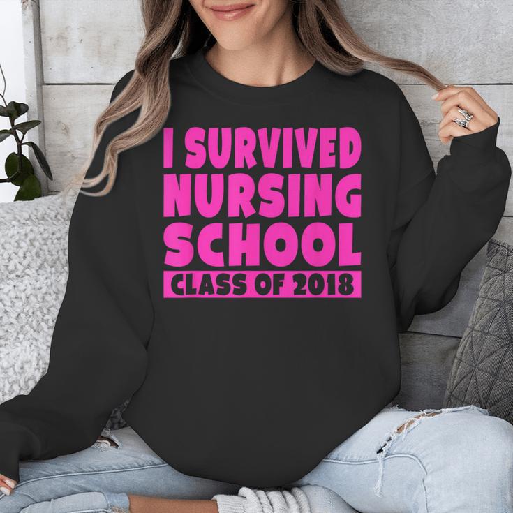 I Survived Nursing School Class Of 2018 Graduation Shirt Unisex Sweatshirt