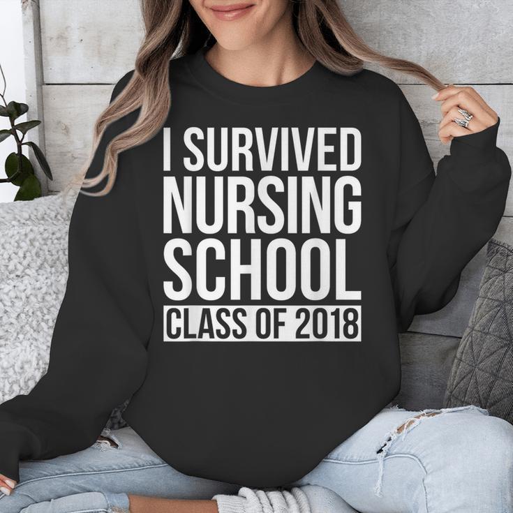 I Survived Nursing School Class Of 2018 RN Graduation Shirt Unisex Sweatshirt