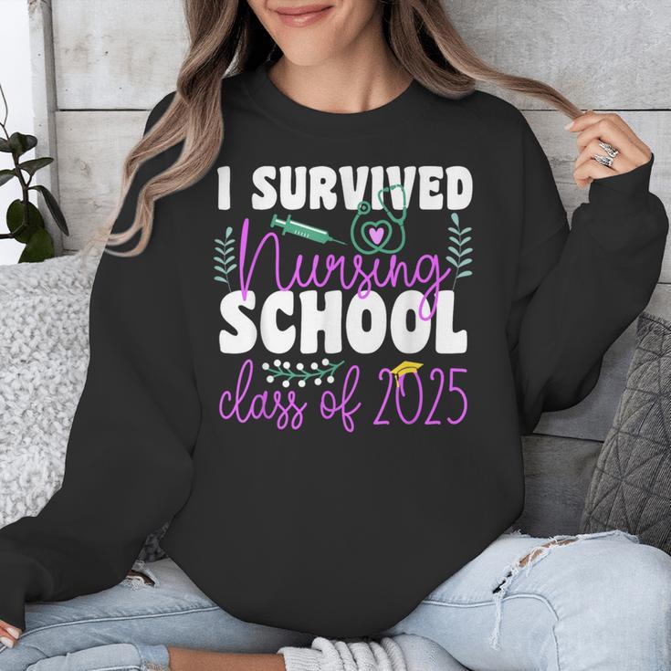 I Survived Nursing School Class Of 2025 New Nurse Graduation Unisex Sweatshirt