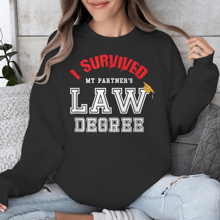 I Survived My Partner's Law Degree Graduation Shirt Unisex Sweatshirt