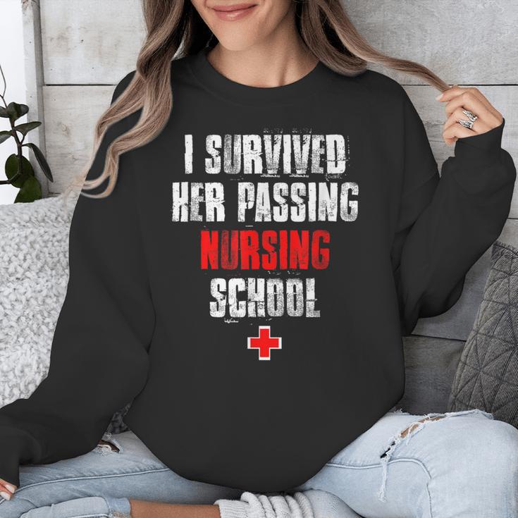 I Survived Her Passing Nursing School Graduation Unisex Sweatshirt