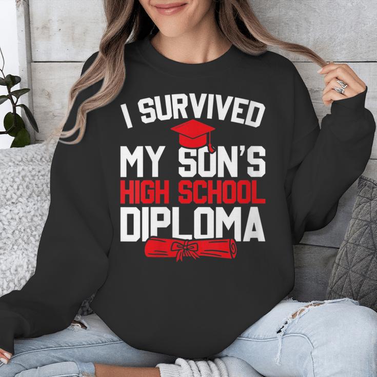 I Survived My Son's High School Diploma Graduation Unisex Sweatshirt