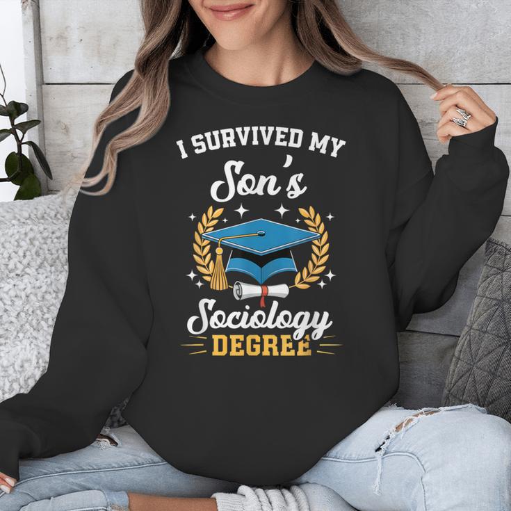 I Survived My Son's Sociology Degree Graduation Unisex Sweatshirt