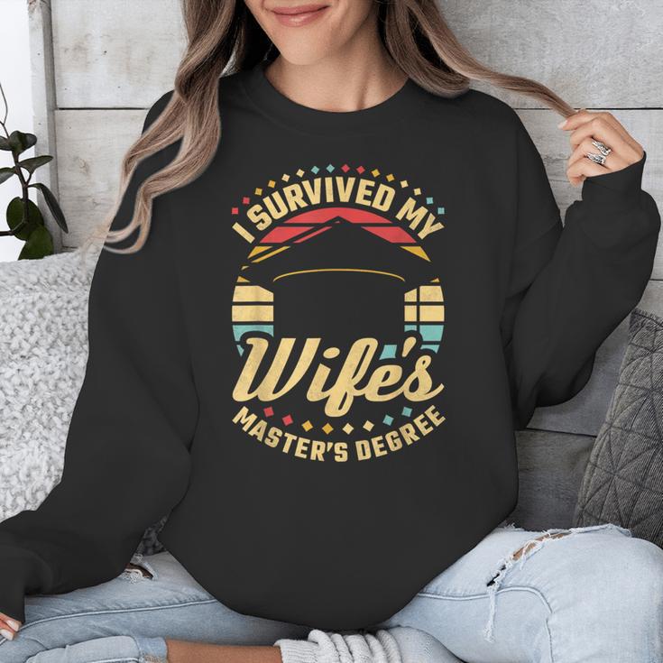 Survived My Wife's Master's Degree College Graduation Unisex Sweatshirt