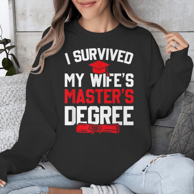 I Survived My Wife's Master's Degree Graduation Unisex Sweatshirt