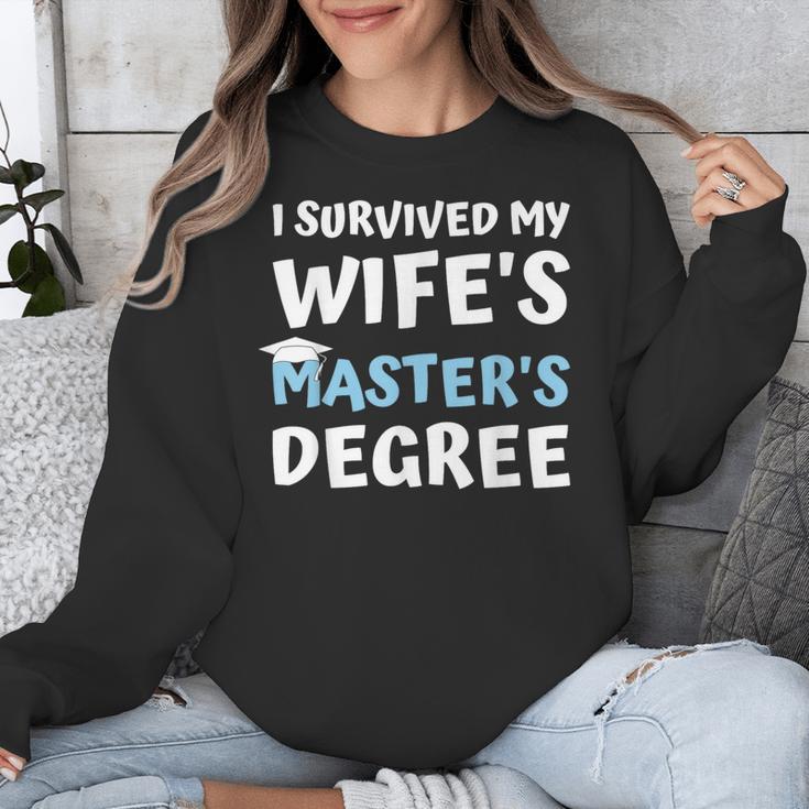 i Survived My Wifes Masters Degree MBA College Graduation Unisex Sweatshirt