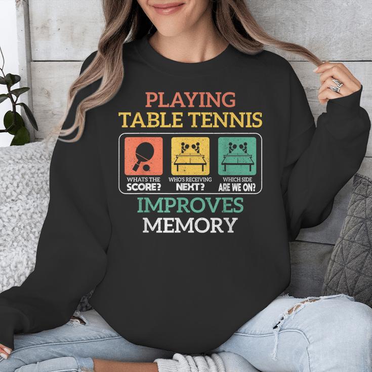 Table Tennis Impoves Memory Funny Ping Pong Unisex Sweatshirt