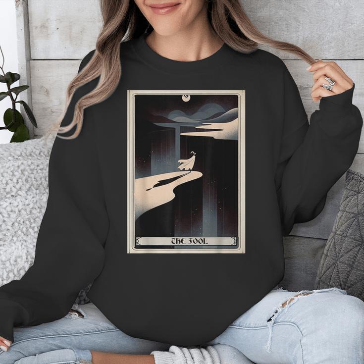 Tarot Cards Guide Book Esoteric Mysticism Clothing The Fool Tarot Card -Adults & Kids Small Short Sleeve Crew Neck Classic Fit Unisex Sweatshirt